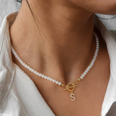 Initial Pearl Necklaces for Women