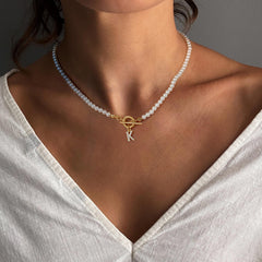 Initial Pearl Necklaces for Women