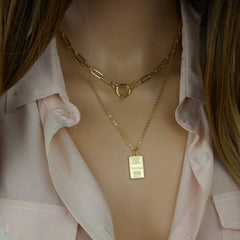 Toggle Clasp Gold Necklace