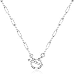 Silver Toggle Clasp Necklace