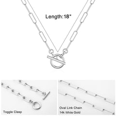 Silver Toggle Clasp Necklace