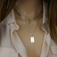 Silver Toggle Clasp Necklace