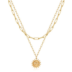 Happy Sun Coin Necklaces
