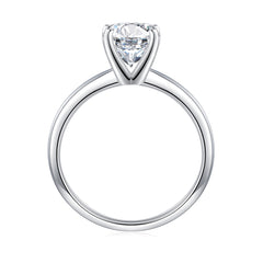 Turandoss 1.5 Carat Moissanite Four-Prongs Engagement Ring 925 Sterling Silver Oval Cut Diamond Ring Wedding Band Promise Wedding Rings for Women
