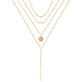 Turandoss 18K Gold Layered Necklaces for Women, Dainty Disc Stack Pendant Necklace, Birthday Gifts for Her, Valentine's Day Gift for Women Wife Mom