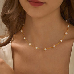 Gold Bubble Letter Necklace