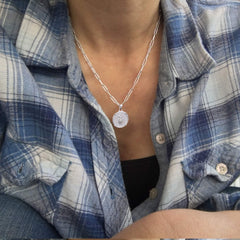 Silver Chain&Medallion Necklaces
