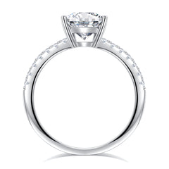 Turandoss 1.5 Carat Moissanite Princess Cut Engagement Rings for Women 925 Sterling Silver Diamond Ring Promise Rings for Women
