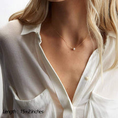 2PCS Pearl&Disc Dainty Layered Choker Necklace