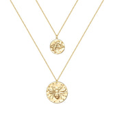 Turandoss Gold Disc Layered Necklaces for Women - Dainty Stack Choker Pendant Necklaces, Gold Jewelry for Women, Birthday Christmas Gifts for Girls