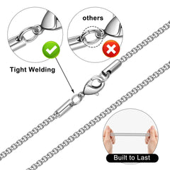 Turandoss 3PCS Silver Black Gold Cross Necklace for Men Boys, Stainless Steel Pendant Necklaces, Jewelry for Men, Birthday Gifts for Boys