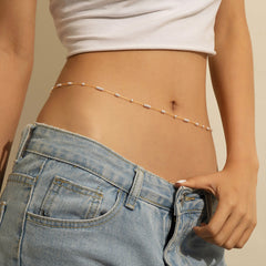 Turandoss 18K Gold Waist Chain for Women - Dainty Diamond Beads Body Chain Adjustable, Sexy Belly Chains Waterproof, Birthday Christmas Gifts