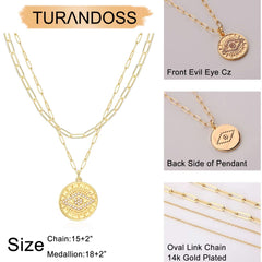 Layered Evil Eye Necklaces