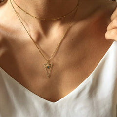 3PCS Link Chain&Beads Chain&Evil Eye Dainty Layered Choker Necklace