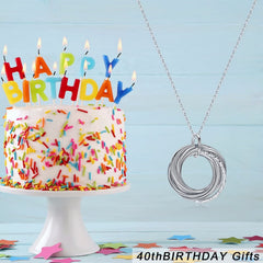 Turandoss Graduation Gift, Sterling Silver Circle Chain Necklace for Her