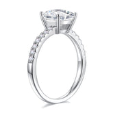 Turandoss 1.5 Carat Moissanite Princess Cut Engagement Rings for Women 925 Sterling Silver Diamond Ring Promise Rings for Women