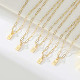 Trendy Letter Dainty Gold Necklace