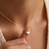 Turandoss 18K Gold Heart Necklace for Women Girls, Dainty Choker Pendant Necklaces for Her, Birthday Gifts for Kids, Valentine's Day Gift for Women