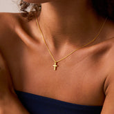 Turandoss Cross Necklace for Women, Jewelry Gift for Wife Mom Sister