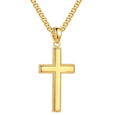 Turandoss S925 Sterling Silver Cross Necklace for Men Boys, Cross Pendant Mens Necklaces, Birthday Gift for Him, Valentine's Day Gifts from Wife