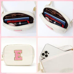 Turandoss Initial Fanny Pack for Women Girls, Small Crossbody Bag Belt Sling Bag, Travel Purse for Women, Birthday Gifts for 6-13 Year Old Girl