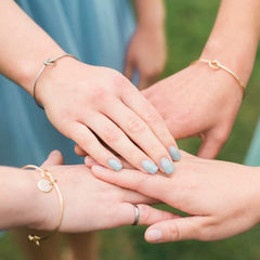 Turandoss Initial Bracelet for Women - Dainty Gold Knot Letter Bracelets , Tie The Knot Bracelet Bridesmaid Proposal Jewelry Gifts