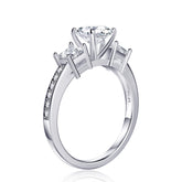 Turandoss 1.5 Carat Moissanite oval Cut Engagement Rings for Women 925 Sterling Silver Diamond Ring Promise Rings for Women