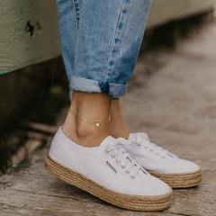 Turandoss Layered Heart Initial Anklets for Women 14K Gold Plated Adjustable Chain Letter A-Z Charm Ankle Bracelet Jewelry Birthday Gift for Women Girls