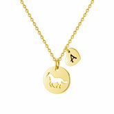 Turandoss Gold Plated Heart Initial Necklace for Girls Women, Pendant Horse Necklaces, Jewelry, Graduation Gifts for Women, Girls, 2026, 16+2.5In
