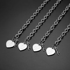 Turandoss Heart Initial Bracelets for Girls Gifts Engraved 26 Letters Initial Charms Stainless Steel Adjustable Trendy Jewelry Birthday Gift for Women Teen Girls