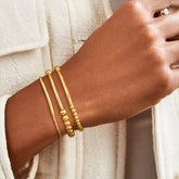 Turandoss 14K Gold Plated Beaded Bracelets for Women Gifts Dainty Tiny Beaded Ball Stretch Bracelet Set Stack Birthday Gifts for Women Girls Bridesmaid Trendy Stuff Jewelry Gift