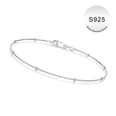 Turandoss S925 Sterling Silver Link Chain Bracelets for Women Girls, 0.8mm Box Chain, Silver Jewelry, Graduation Gifts for Women, Girls, 2026