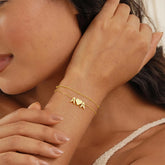 Turandoss Initial Heart Bracelets for Women Dainty Layered 14K Gold Plated Heart Letter Charm Jewelry Birthday Teacher Appreciation Mothers Day Graduation Gifts for Her Mom Kids Teen Girls Wife Ideas