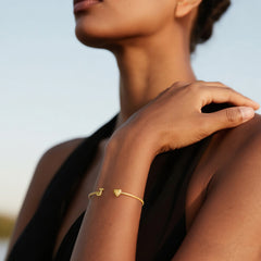 Turandoss Initial Heart Bracelets for Women Dainty 14K Gold Plated Letter A-Z Initial Heart Cuff Bangle Jewelry Valentine's Day Birthday Gifts for Women Teen Girls Girlfriend