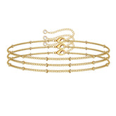 Beads Chain-Gold Dainty Gold Bracelets for Women