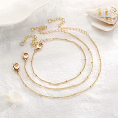 Beads Chain-Gold Dainty Gold Bracelets for Women