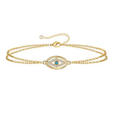 CZ Evil Eye Dainty Gold Bracelets for Women
