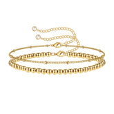 Chain&Beads Chain Dainty Gold Bracelets for Women