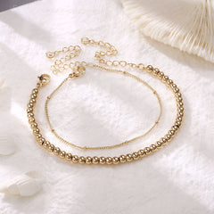 Chain&Beads Chain Dainty Gold Bracelets for Women
