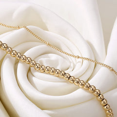 Chain&Beads Chain Dainty Gold Bracelets for Women