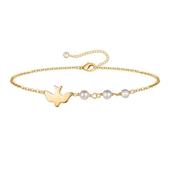 Dove Pearls Dainty Gold Bracelets for Women