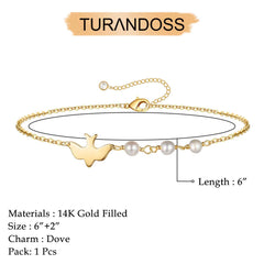 Dove Pearls Dainty Gold Bracelets for Women