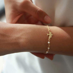 Dove Pearls Dainty Gold Bracelets for Women