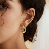 Turandoss Trendy 14K Gold Plated Knot Earrings for Women Chunky Statement Drop Dangle Earrings Lightweight Hypoallergenic Fashion Accessories Jewelry Gifts for Women Girls