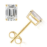 Turandoss S925 Sterling Silver Stud Earrings for Women, Cubic Zirconia Hypoallergenic Flat Back Cartilage Earrings for Piercing, Christmas Gifts