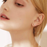 Turandoss Heart Initial Stud Earrings for Girls Dainty 14K Gold Plated Letter A-Z Hypoallergenic Jewelry Birthday Gifts for Women Teens Little Girls