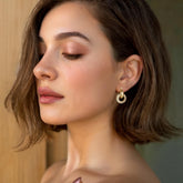 Turandoss Huggie Hoop Earrings for Women Girls, Dainty 14K Gold Plated Twisted Rope Hypoallergenic Cubic Zirconia Paperclip Link Drop Dangle Hoop Earring for Women Trendy Jewelry Gifts