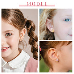 Turandoss Unicorn S925 Sterling Silver Post Hypoallergenic 14K Gold Plated Pink Cz Stud Earrings Jewelry 4 5 6 7 8 9 10 11 12 13 14 15 16 Year Old Birthday Gifts for Tween Teen Teenage Girl Gift Idea