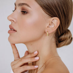 Turandoss 14K Gold Earrings Set for Women Trendy Chunky Hoops Huggie Cubic Zirconia Dainty Hoop Cartilage Dangle Drop Hypoallergenic Multiple Piercing Birthday Christmas Gifts for Women Girls