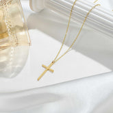 Gold Silver Cross Necklace for Women